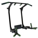 Тренажер турнік з підйомними брусами Newt Iron Pro 4 в 1 з м'якими ручками чорний NE-TR-5B