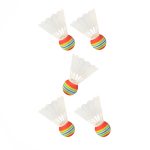 Воланчик для бадминтона 5 шт набор нейлоновых Newt Badminton Shuttlecocks разноцветные NE-BD-003W