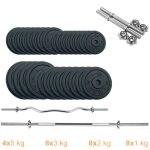 Набір штанга + гантелі металеві Newt Gym Set-HW Home 84 кг