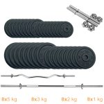 Набір штанга + гантелі металеві Newt Gym Set-HW Home 99 кг