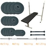Скамья для жима + штанга и гантели 90 кг Newt Standard Set 90