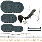 Лава для жиму з набором штанг і гантелей Newt ProGym Scott Set Pro 100 kg