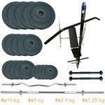 Скамья для жима с набором штанг и гантелей Newt ProGym Scott Plus Set Pro T 90 kg