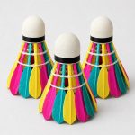 Воланчик для бадмінтону Newt Badminton Shuttlecocks 3 шт кольорові пір'яні NE-BD-008Y