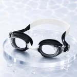 Очки для плавания универсальные детские взрослые с чехлом Newt Swim Goggles темно-серые с белым NE-PL-700-GN